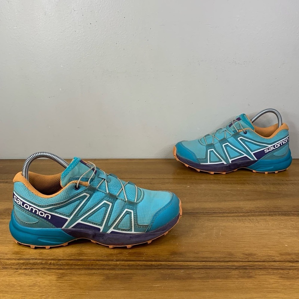 Salomon Speedcross Light Blue Orange Trail Running Shoe Size 6